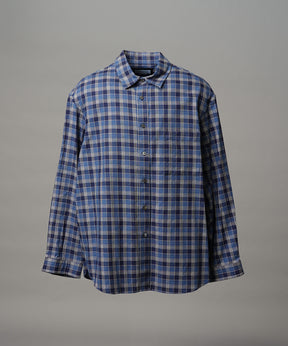 【Italian Dead Stock Fabric】Regular Collar Prime-Over Shirt