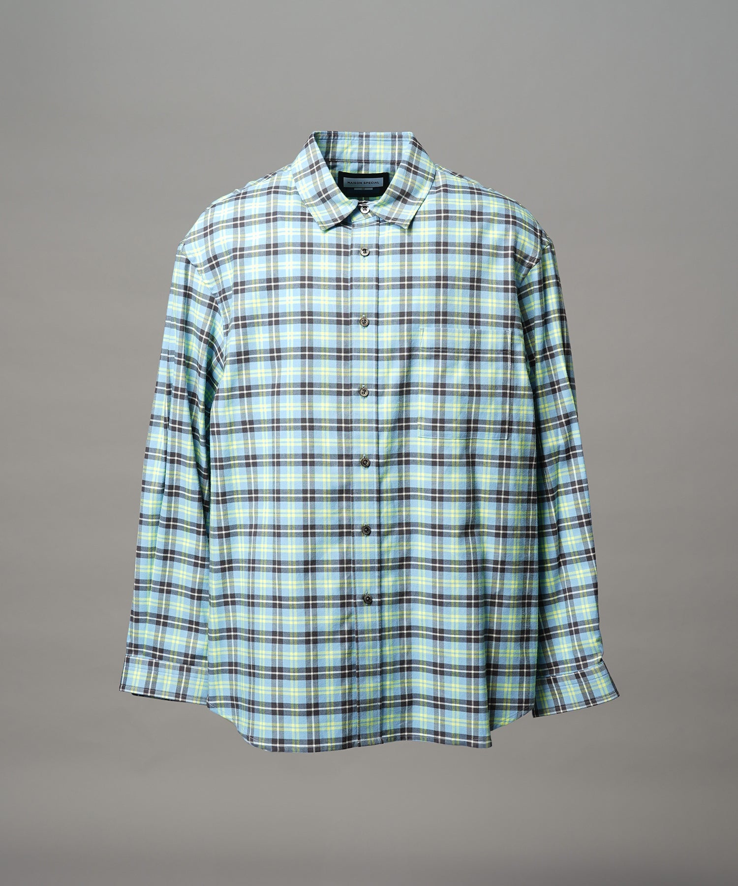 【Italian Dead Stock Fabric】Regular Collar Prime-Over Shirt