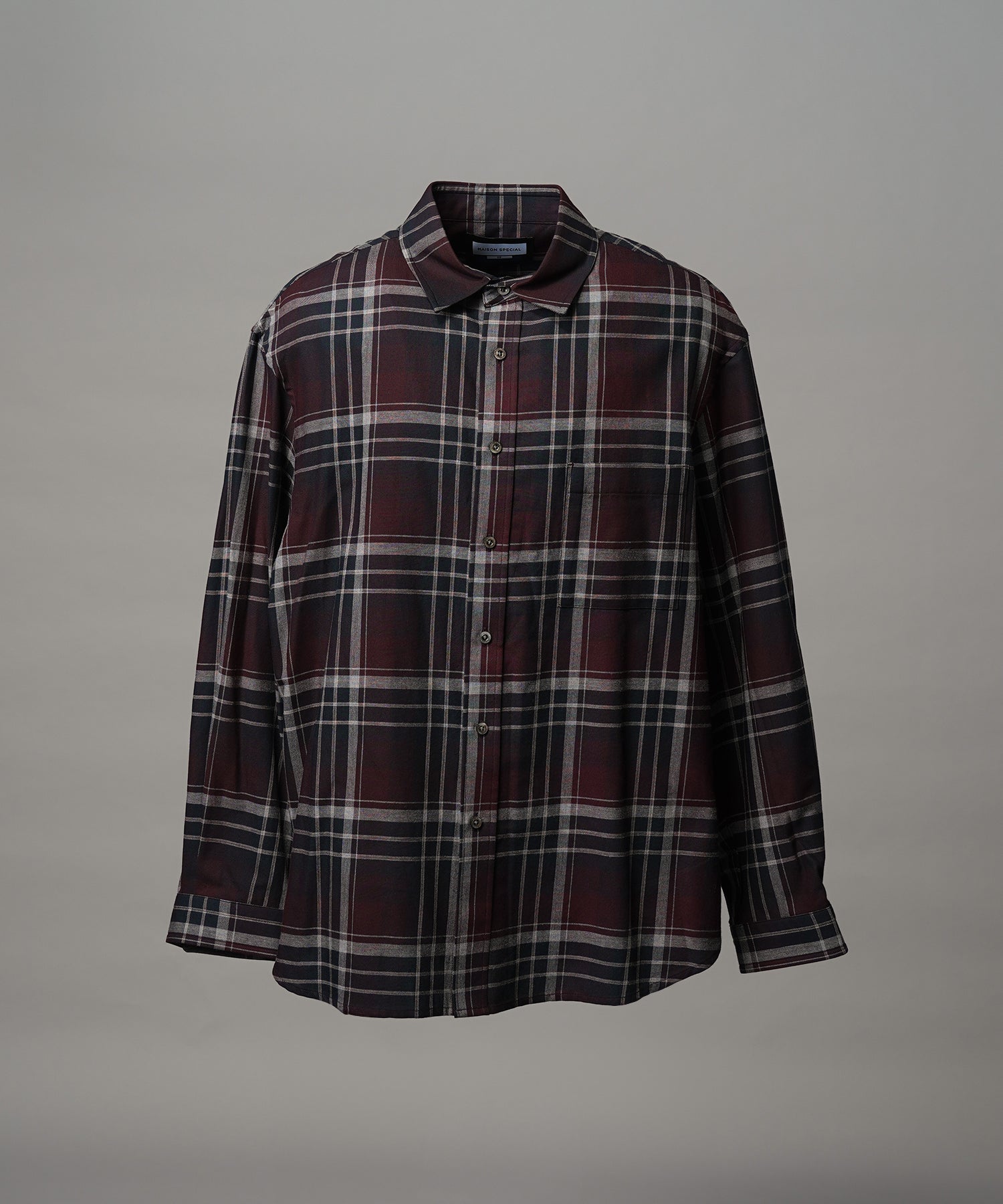 【Italian Dead Stock Fabric】Regular Collar Prime-Over Shirt