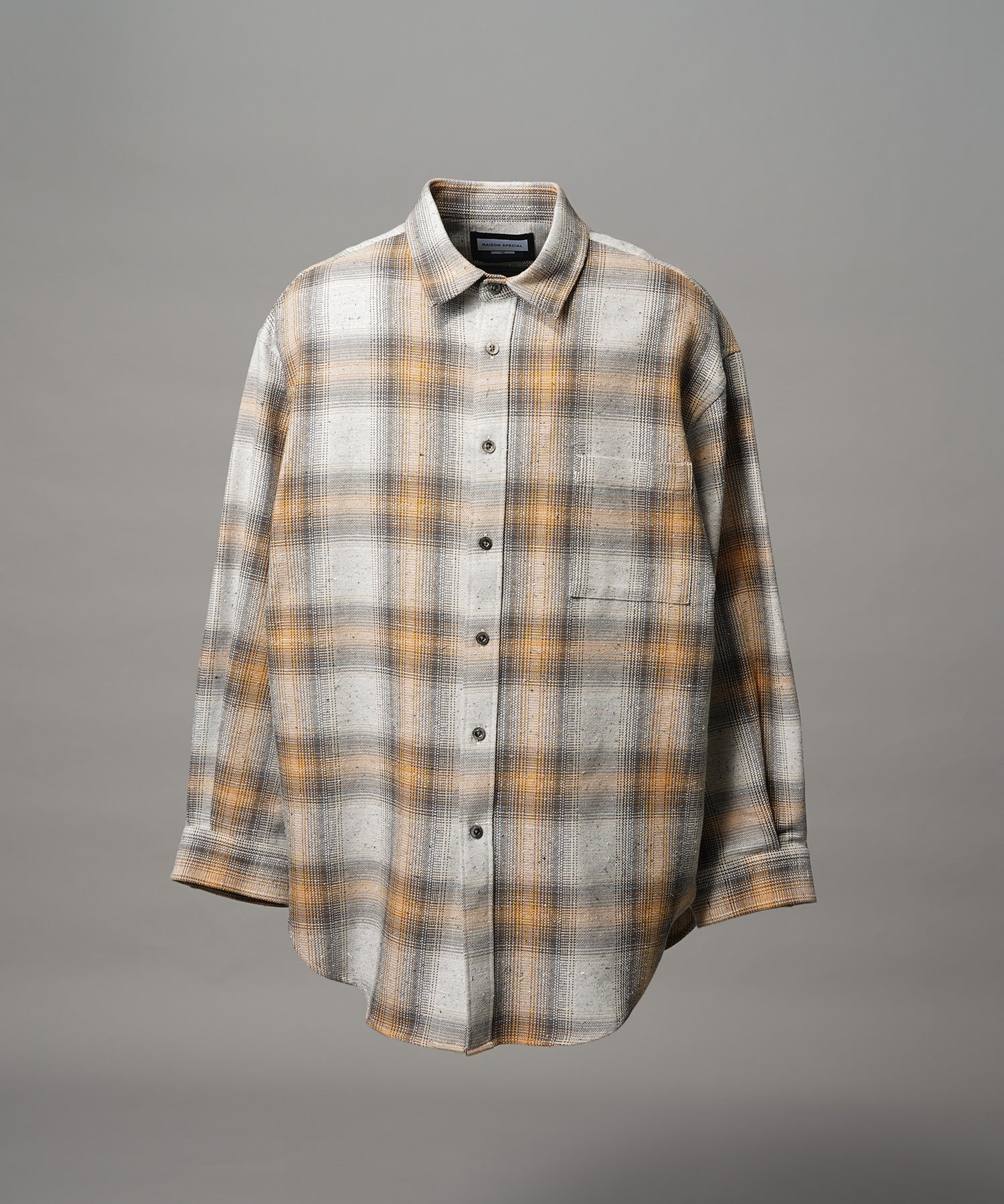 【Italian Dead Stock Fabric】Prime-Over Maxi Regular Collar Shirts Coat