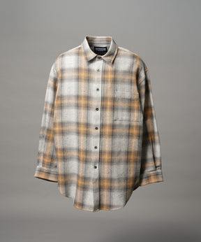 【Italian Dead Stock Fabric】Prime-Over Maxi Regular Collar Shirts Coat