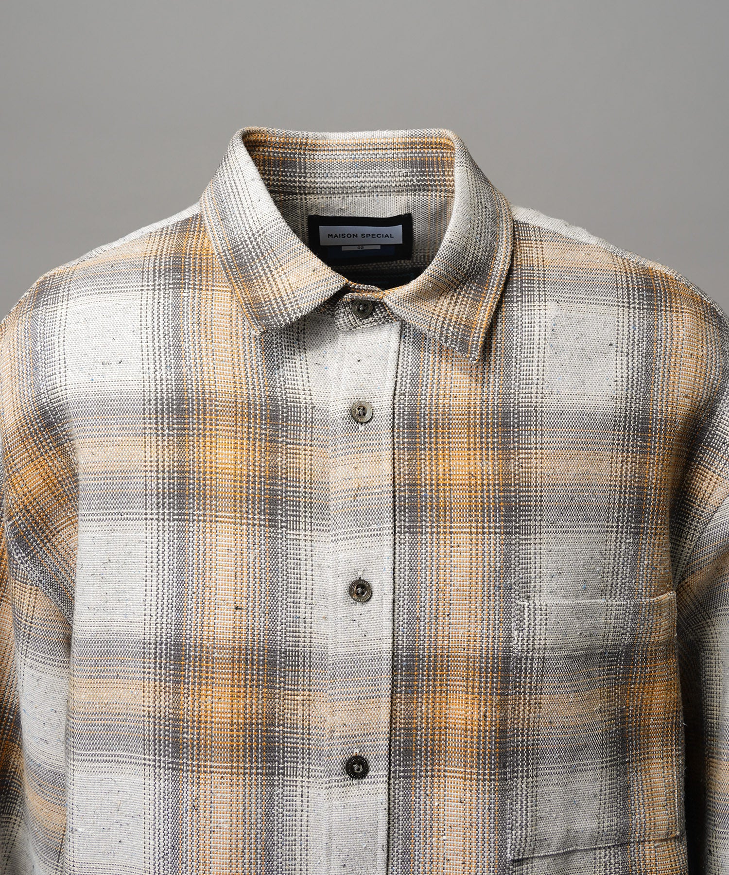 【Italian Dead Stock Fabric】Prime-Over Maxi Regular Collar Shirts Coat