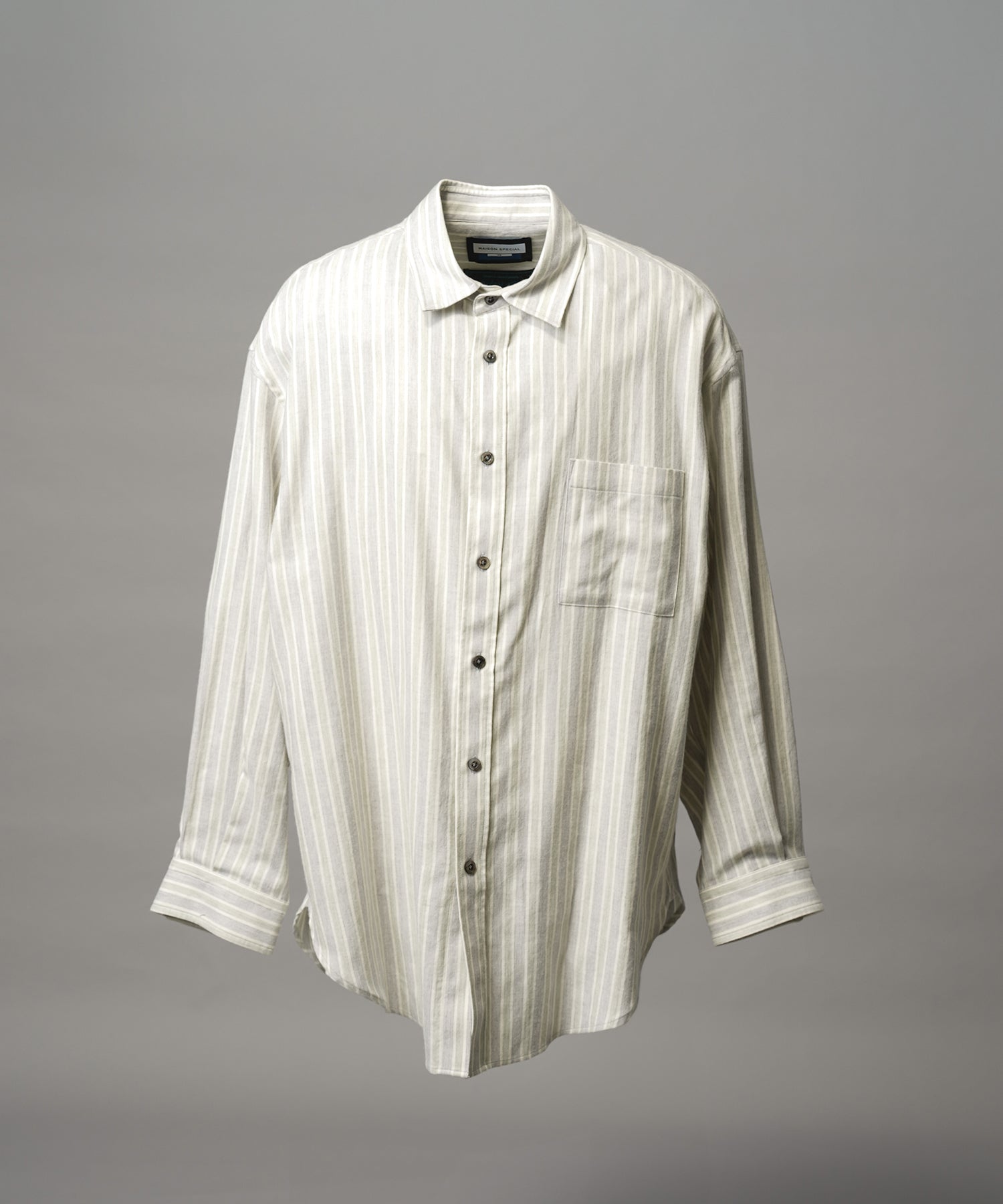 【Italian Dead Stock Fabric】Prime-Over Maxi Regular Collar Shirts Coat