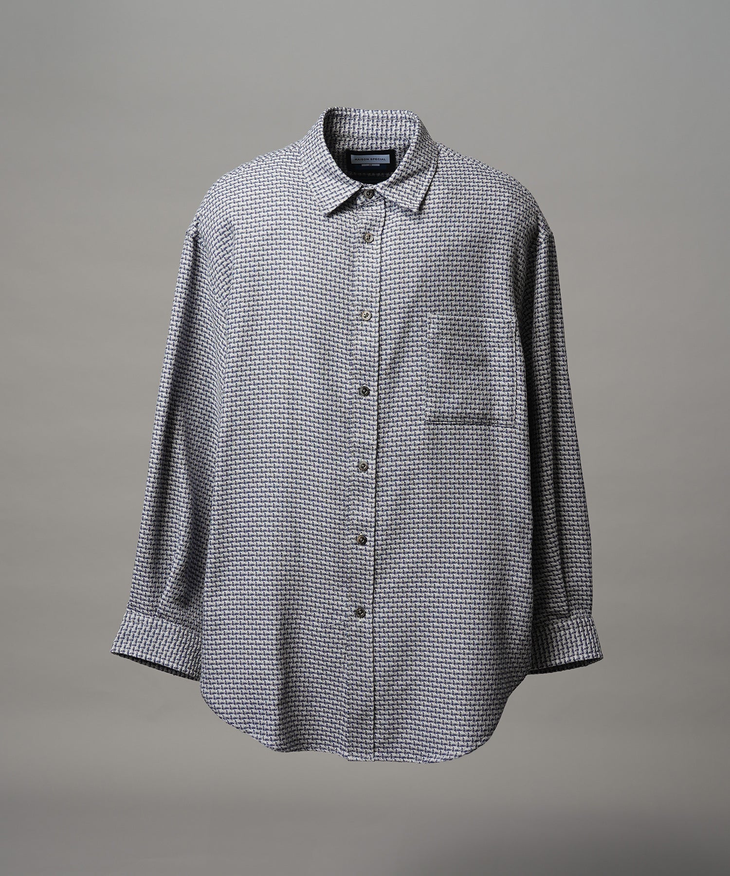 【Italian Dead Stock Fabric】Prime-Over Maxi Regular Collar Shirts Coat