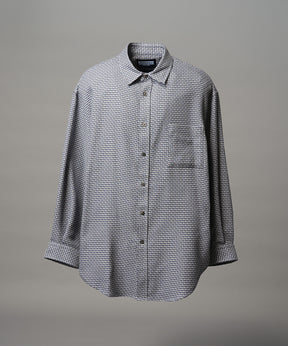 【Italian Dead Stock Fabric】Prime-Over Maxi Regular Collar Shirts Coat