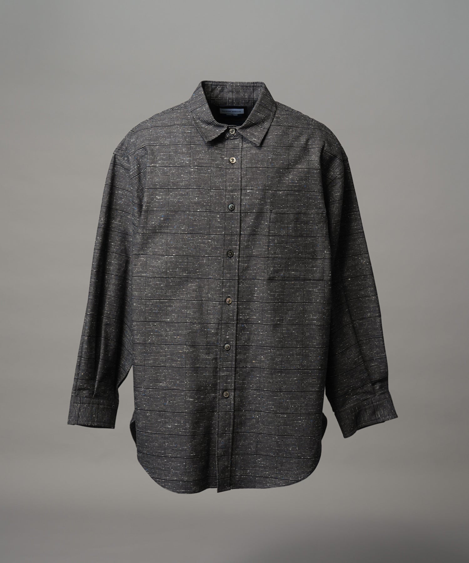 【Italian Dead Stock Fabric】Prime-Over Maxi Regular Collar Shirts Coat