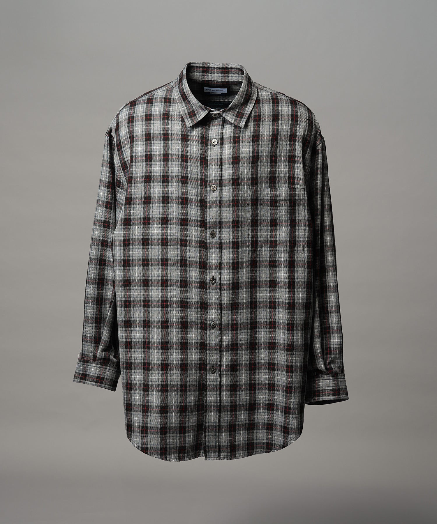 【Italian Dead Stock Fabric】Prime-Over Maxi Regular Collar Shirts Coat