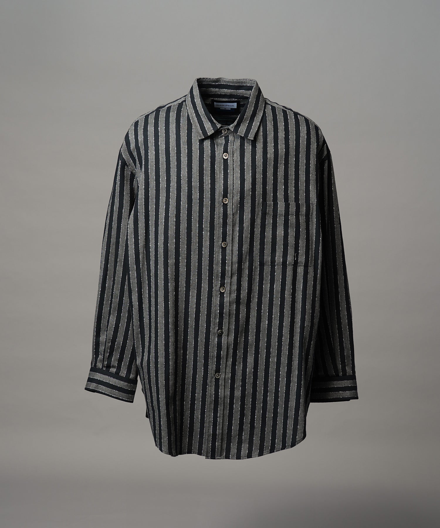 【Italian Dead Stock Fabric】Prime-Over Maxi Regular Collar Shirts Coat