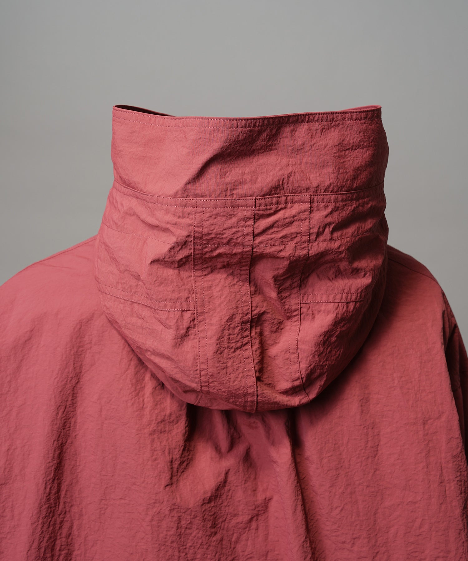 Washed Nylon Prime-Over Anorak Hoodie