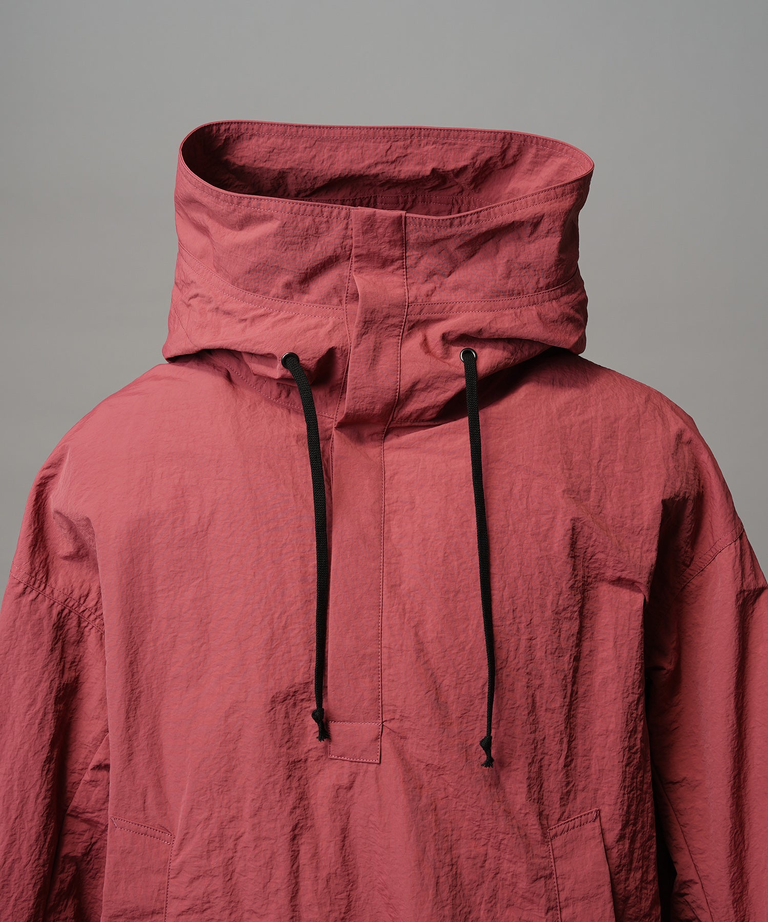 Washed Nylon Prime-Over Anorak Hoodie