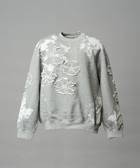 Flower Patch Prime-Over Crew Neck Sweatshirt