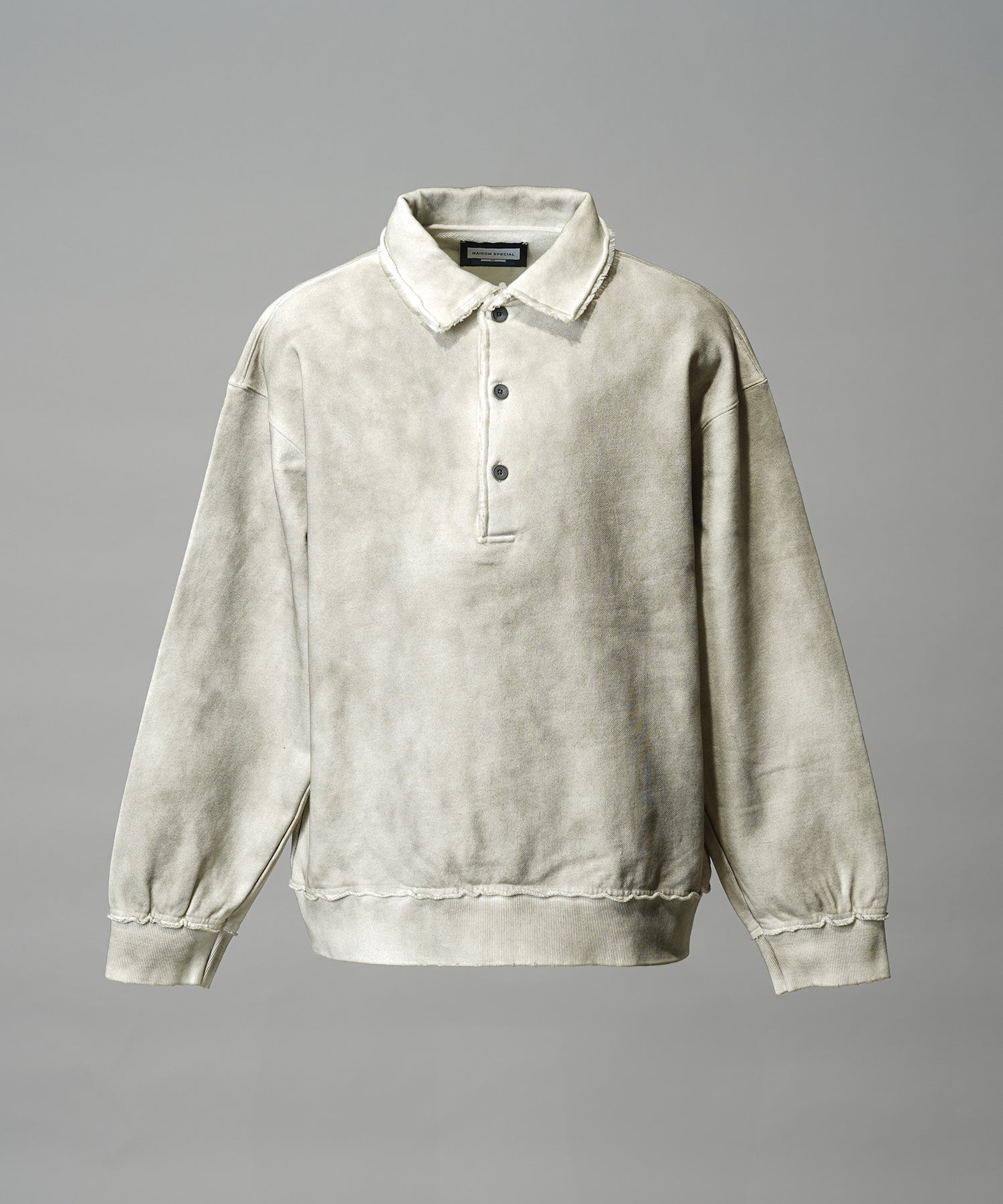 Deep Front Neck Prime-Over Polo Sweatshirt