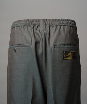 4種顏色Chambray可洗的羊毛整個Prime One Tuck寬褲子