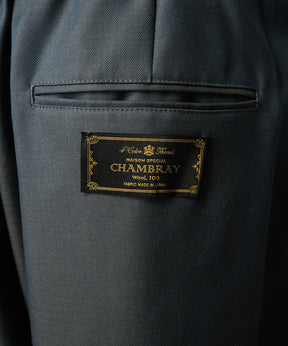 4種顏色Chambray可洗的羊毛寬鬆寬褲子