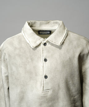 Deep Front Neck Prime-Over Polo Sweatshirt
