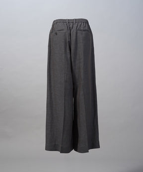 【26SS PRE-ORDER】Mix Linen One-tuck Prime-Wide Baggy Slacks