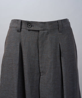 【26SS PRE-ORDER】Mix Linen One-tuck Prime-Wide Baggy Slacks