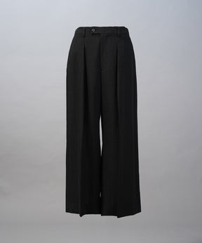 【26SS PRE-ORDER】Mix Linen One-tuck Prime-Wide Baggy Slacks