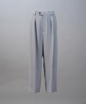【26SS PRE-ORDER】Wooly Mesh One-tuck Prime-Wide Tapered Slacks