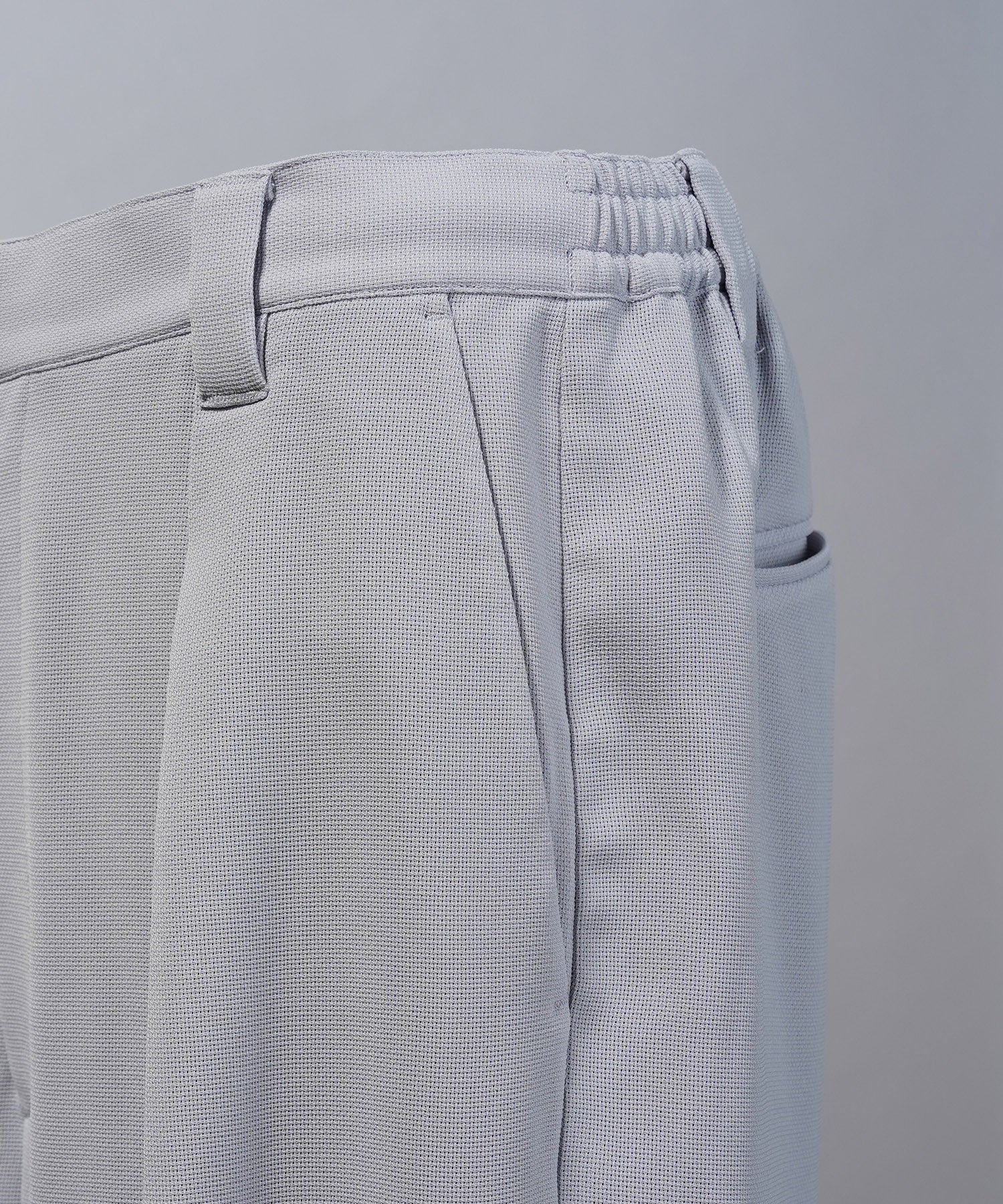 【26SS PRE-ORDER】Wooly Mesh One-tuck Prime-Wide Tapered Slacks