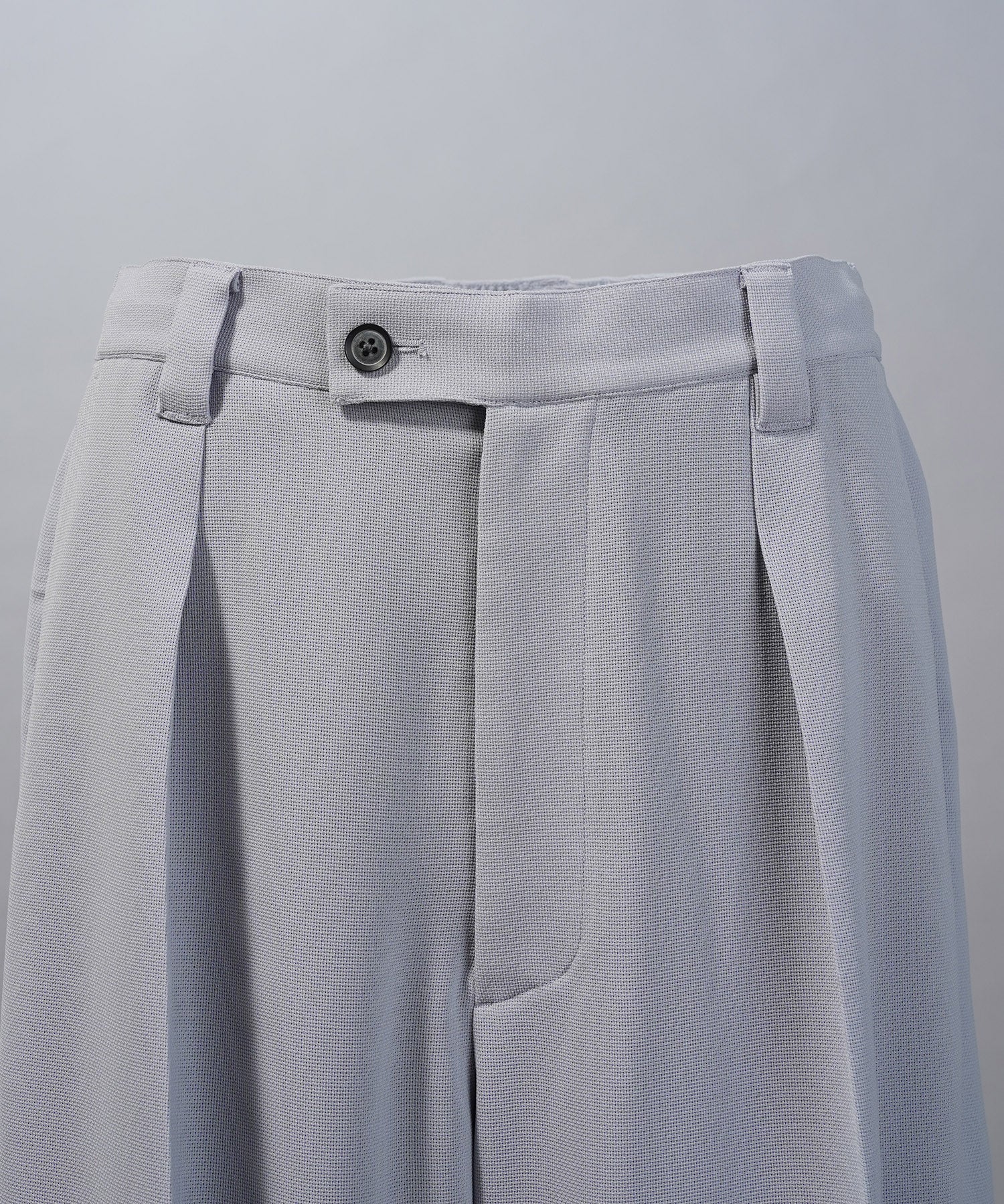 【26SS PRE-ORDER】Wooly Mesh One-tuck Prime-Wide Tapered Slacks