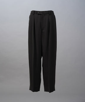 【26SS PRE-ORDER】Wooly Mesh One-tuck Prime-Wide Tapered Slacks