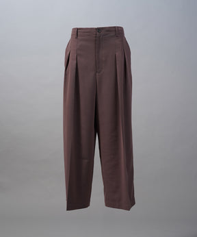 【26SS PRE-ORDER】Crispy Cross Calze Two-tuck Prime-Wide Slacks