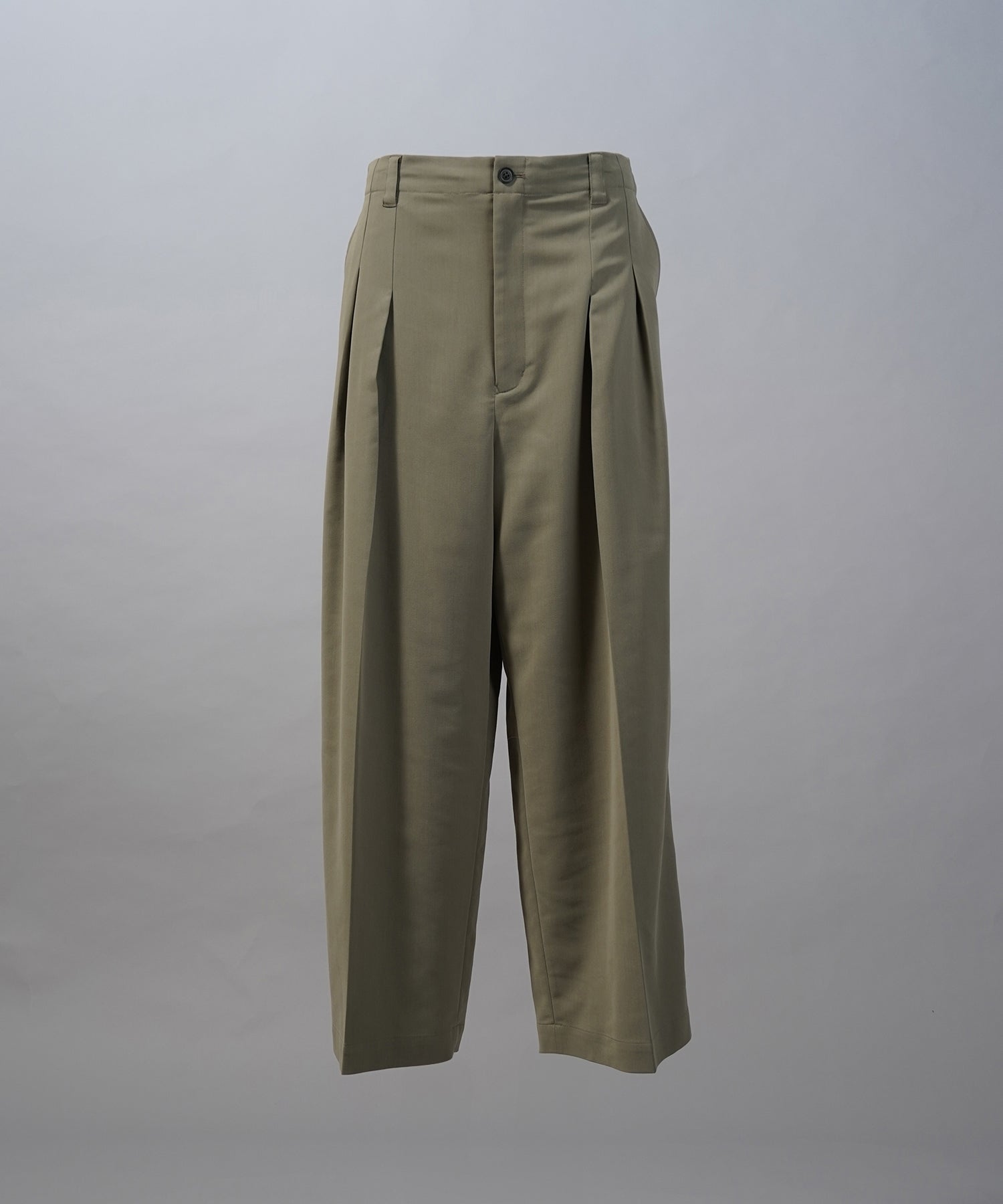 【26SS PRE-ORDER】Crispy Cross Calze Two-tuck Prime-Wide Slacks