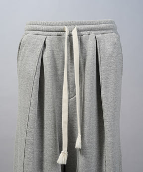 Loop-knit Tuck Wide Sweatpants