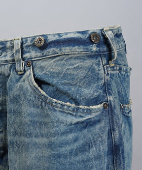 4 Colors Chambray Washable Wool Peaked Lapel Double Breasted Jacket