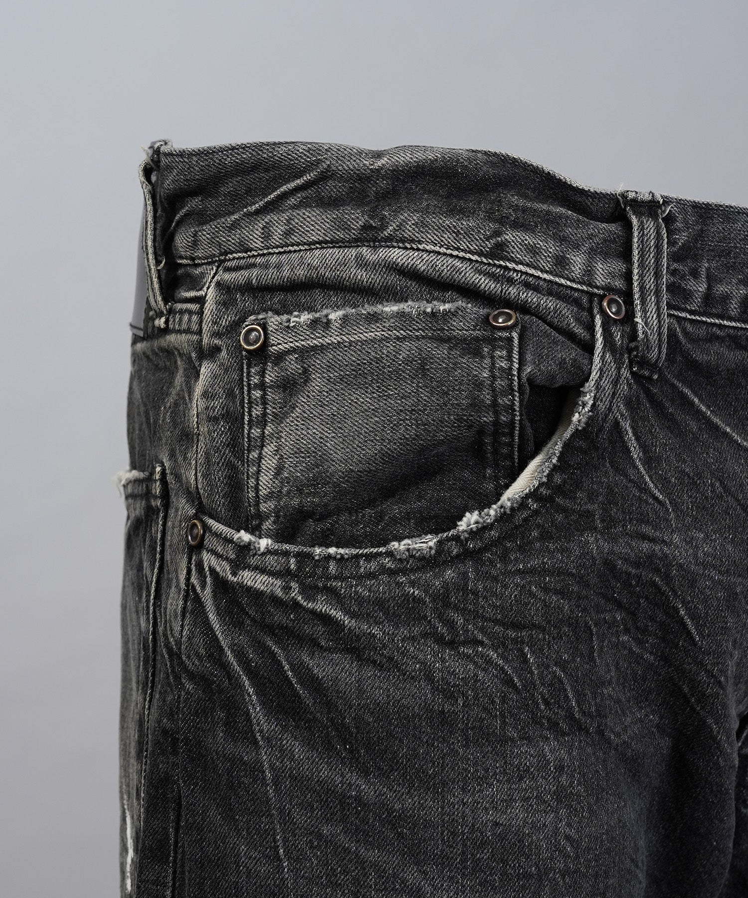 【26SS PRE-ORDER】【Vintage Style Denim Fabric】Semi-flared Denim Pants