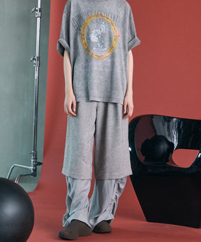 【26SS PRE-ORDER】Tweed Layered Prime-Wide Shirring Detail Pants