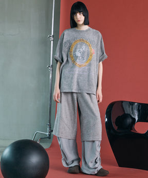 【26SS PRE-ORDER】Tweed Layered Prime-Wide Shirring Detail Pants