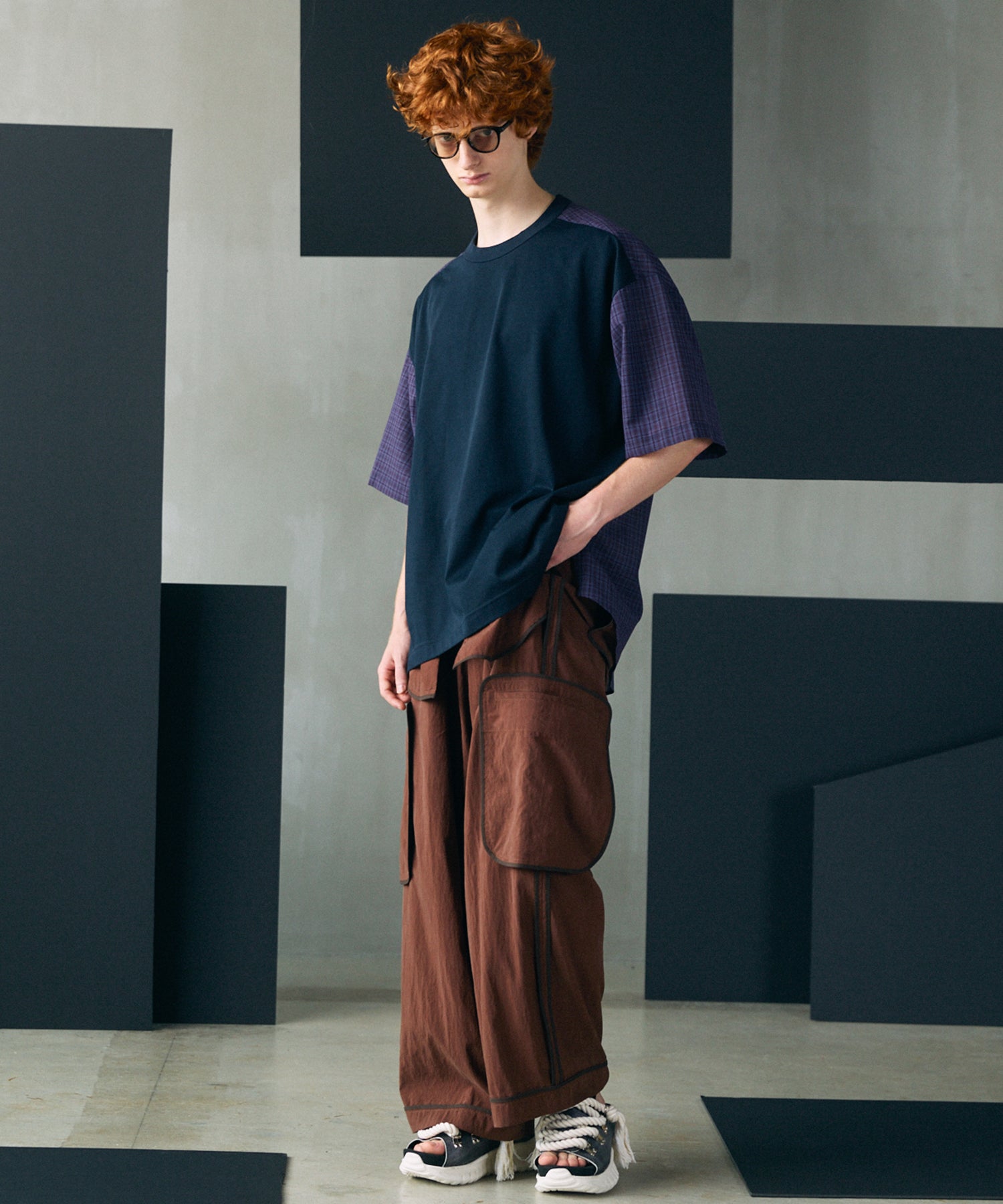 [26SS PRE-ORDER]Birdseye Jersey Mesh Prime-Over Henry Neck Short-sleeved T-shirt