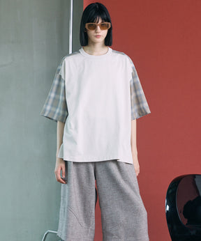 [26SS PRE-ORDER]Birdseye Jersey Mesh Prime-Over Henry Neck Short-sleeved T-shirt