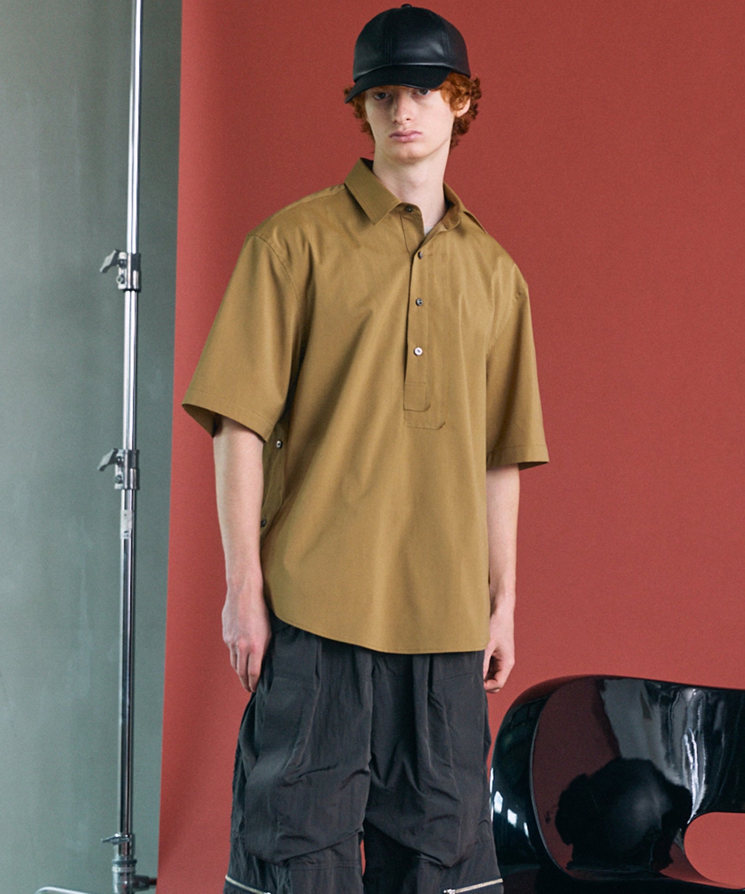 [26SS PRE-ORDER] Airy Striped Gabardine Prime-Over Short-sleeved Shirt