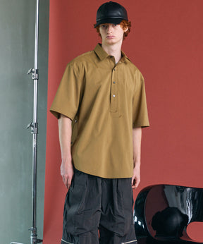 [26SS PRE-ORDER] Airy Striped Gabardine Prime-Over Short-sleeved Shirt