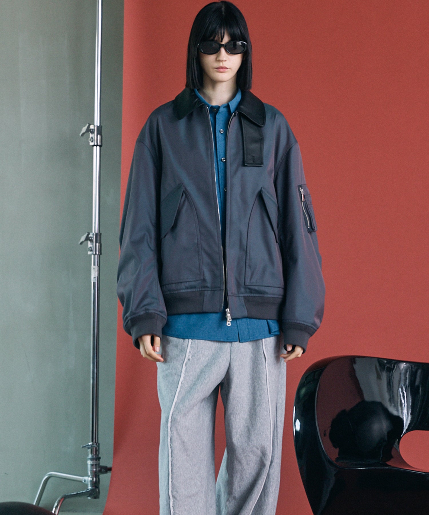 Different Materials Layering Prime-Over Trucker Jacket