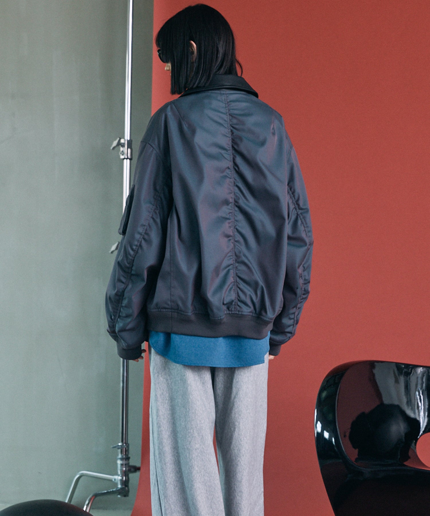 Different Materials Layering Prime-Over Trucker Jacket