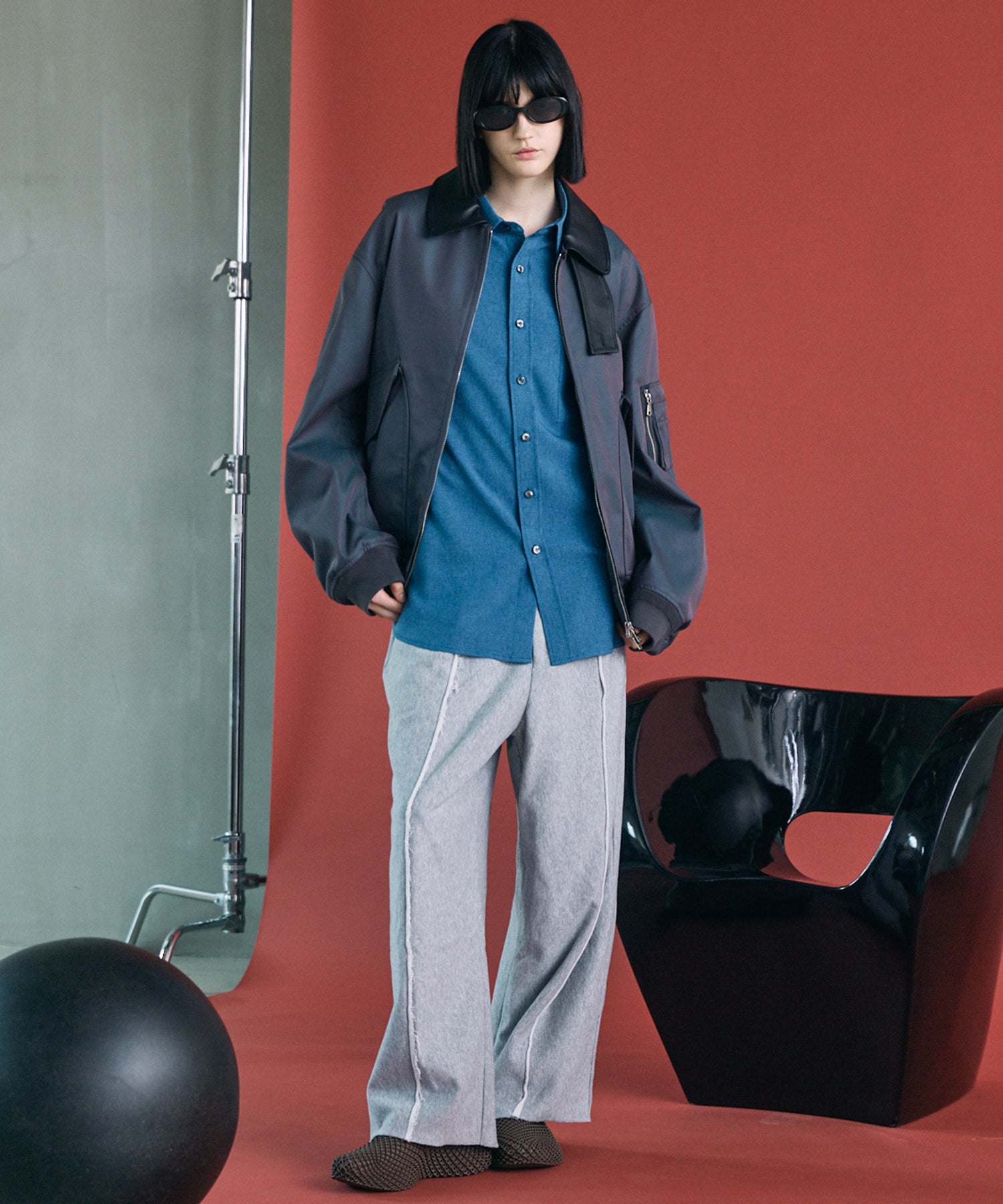 Different Materials Layering Prime-Over Trucker Jacket