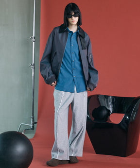 Different Materials Layering Prime-Over Trucker Jacket