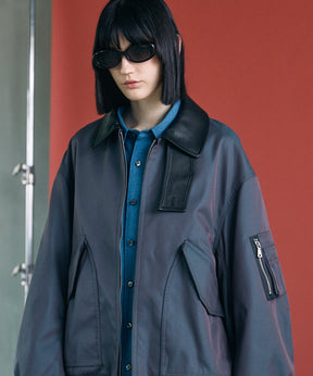 Different Materials Layering Prime-Over Trucker Jacket