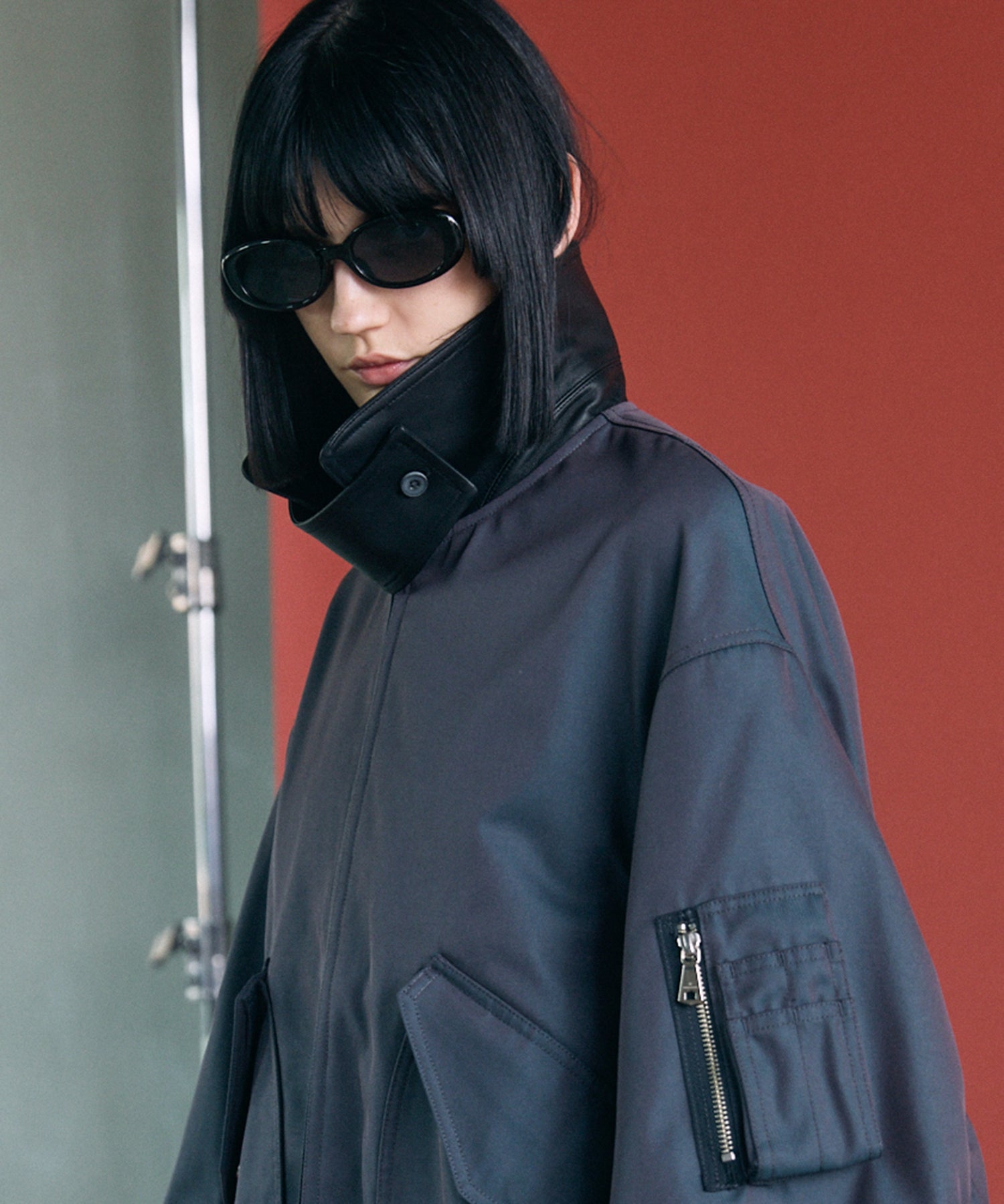 Different Materials Layering Prime-Over Trucker Jacket