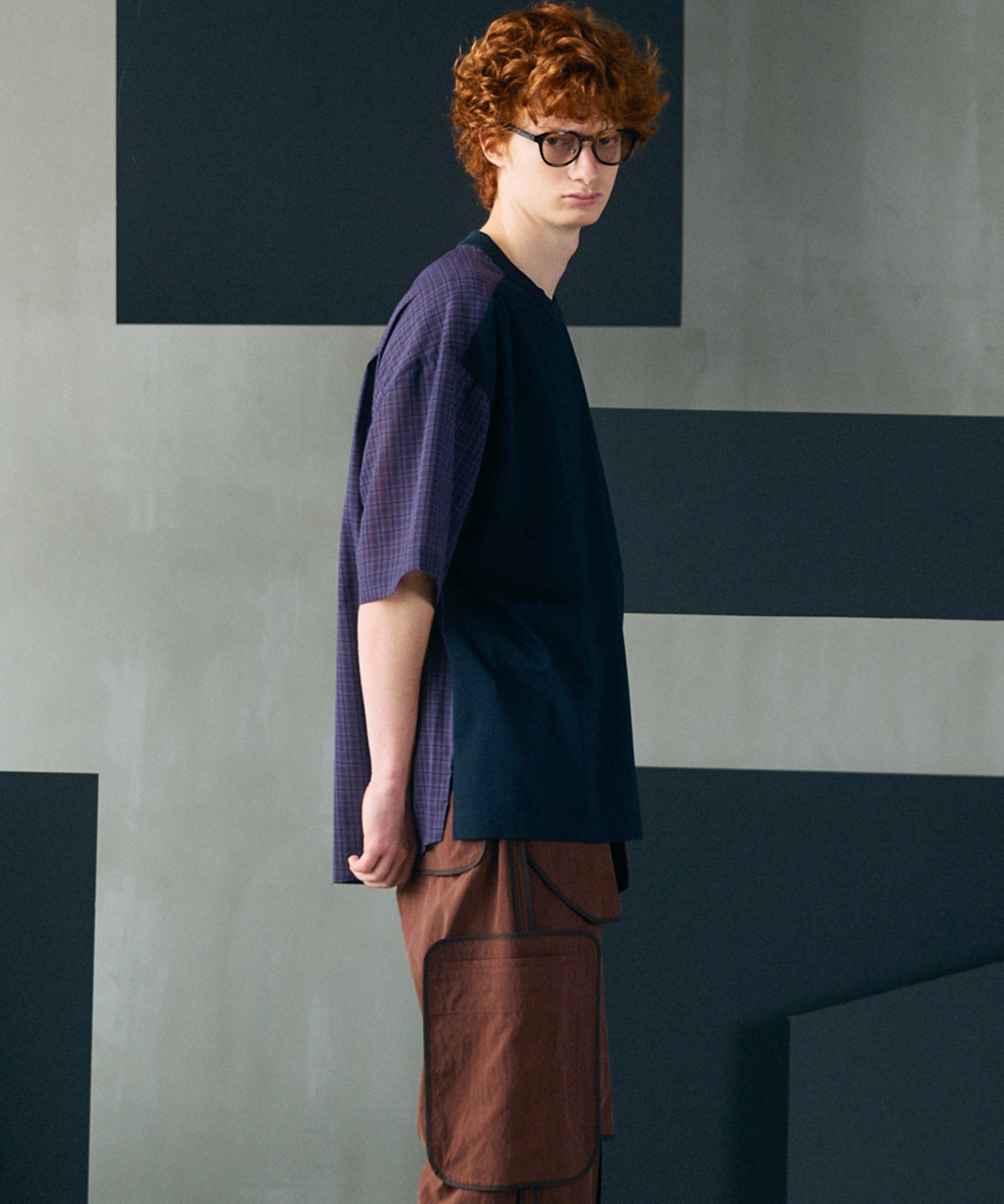 [26SS PRE-ORDER]Birdseye Jersey Mesh Prime-Over Henry Neck Short-sleeved T-shirt