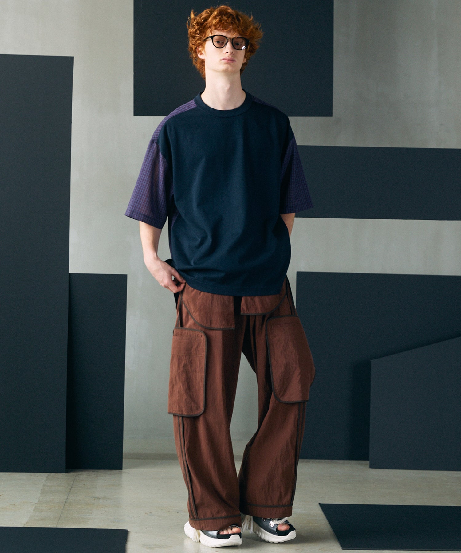 [26SS PRE-ORDER] Airy Striped Gabardine Prime-Wide Two-tuck Pants