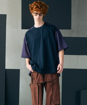 [26SS PRE-ORDER]Birdseye Jersey Mesh Prime-Over Henry Neck Short-sleeved T-shirt