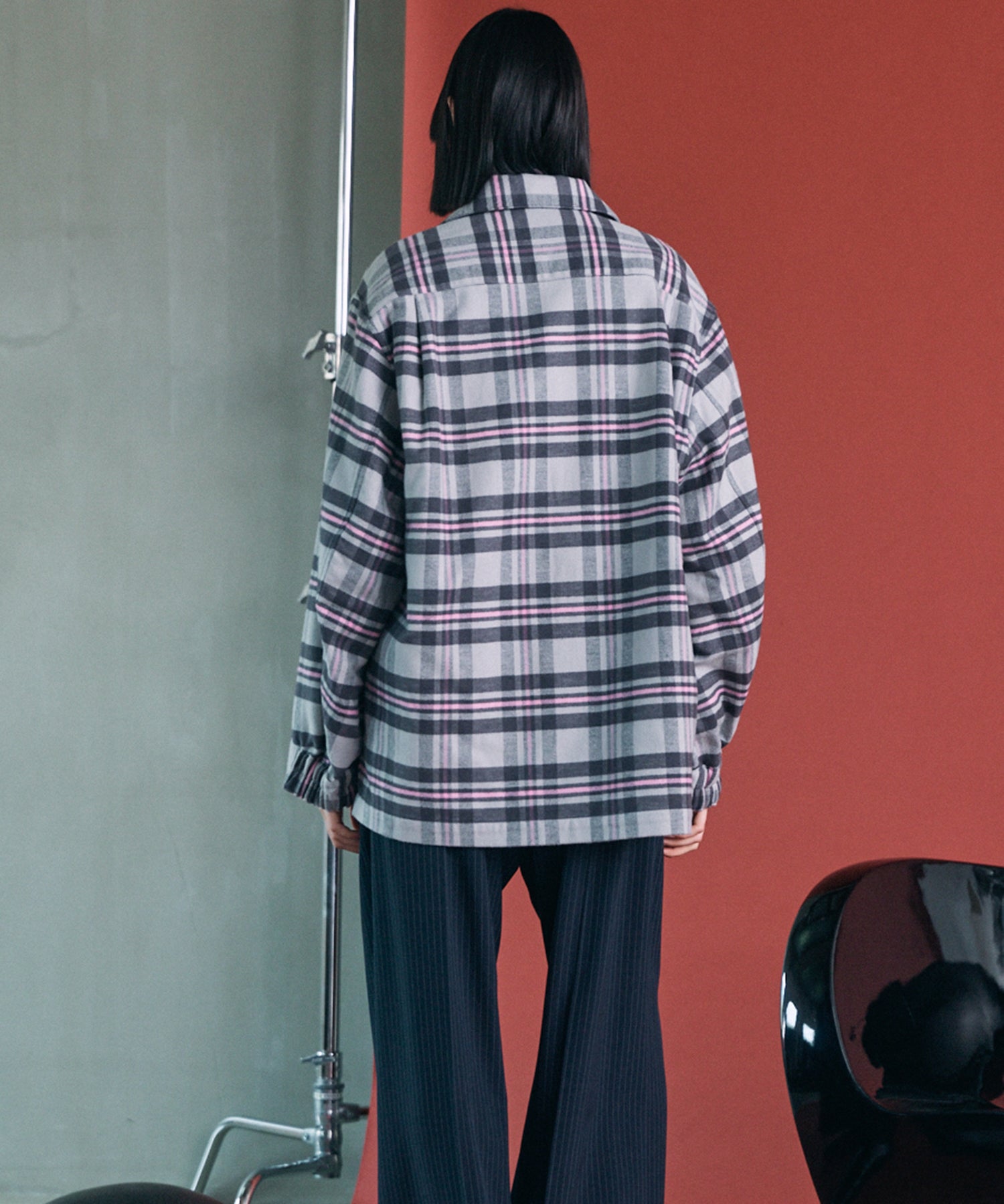 [26AW PRE-ORDER] [Italian dead stock fabric] Prime over regular collar shirt coat