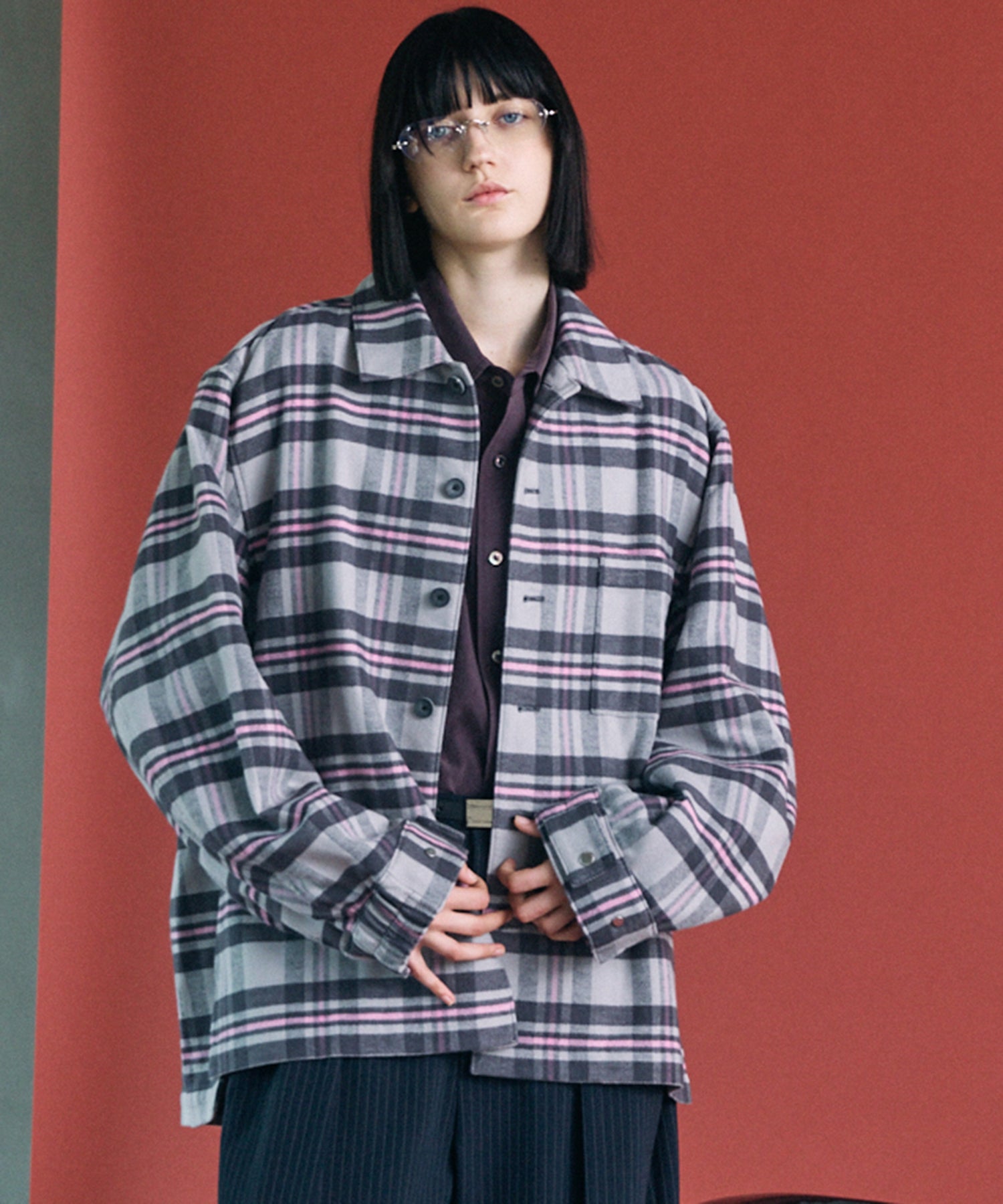 [26AW PRE-ORDER] [Italian dead stock fabric] Prime over regular collar shirt coat
