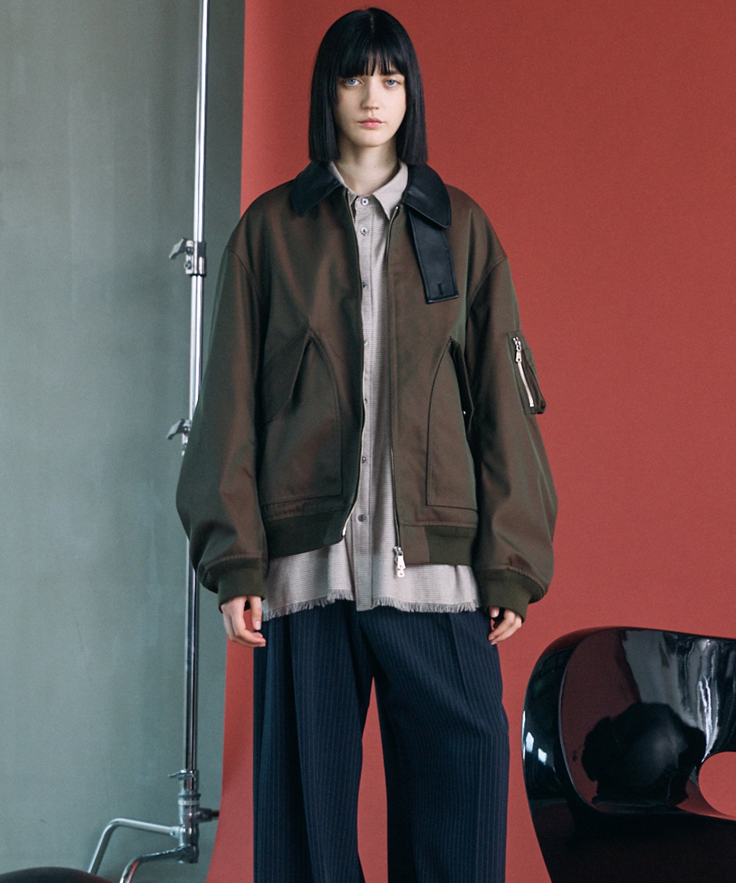 Different Materials Layering Prime-Over Trucker Jacket