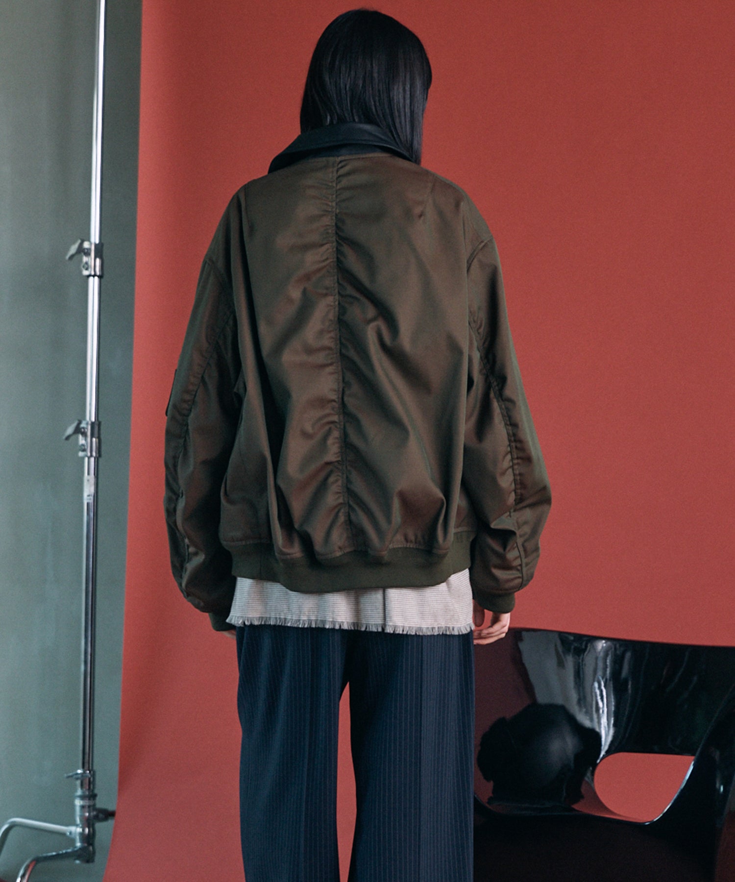 Different Materials Layering Prime-Over Trucker Jacket